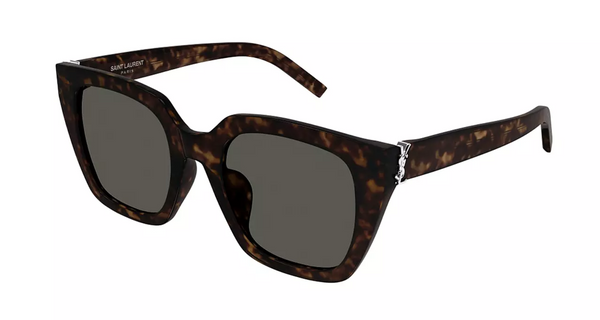 Saint Laurent Sunglasses SLM143 002 Dark Havana Cat Eye Frames with Green lenses Saint Laurent SL M143 Women main image 3