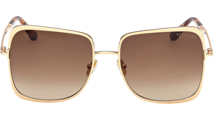 Tom Ford Tara FT1319 Sunglasses in Gold Brown