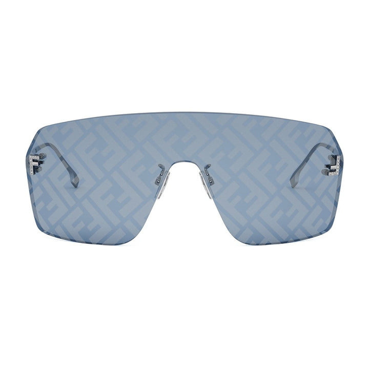 Fendi FE4121US First Crystal Mask Sunglasses in Blue Logo Mirror