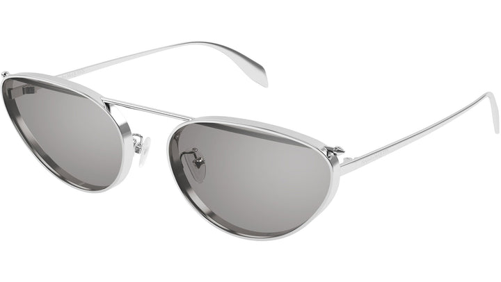 Alexander McQueen AM0424S Silver Cat Eye Sunglasses