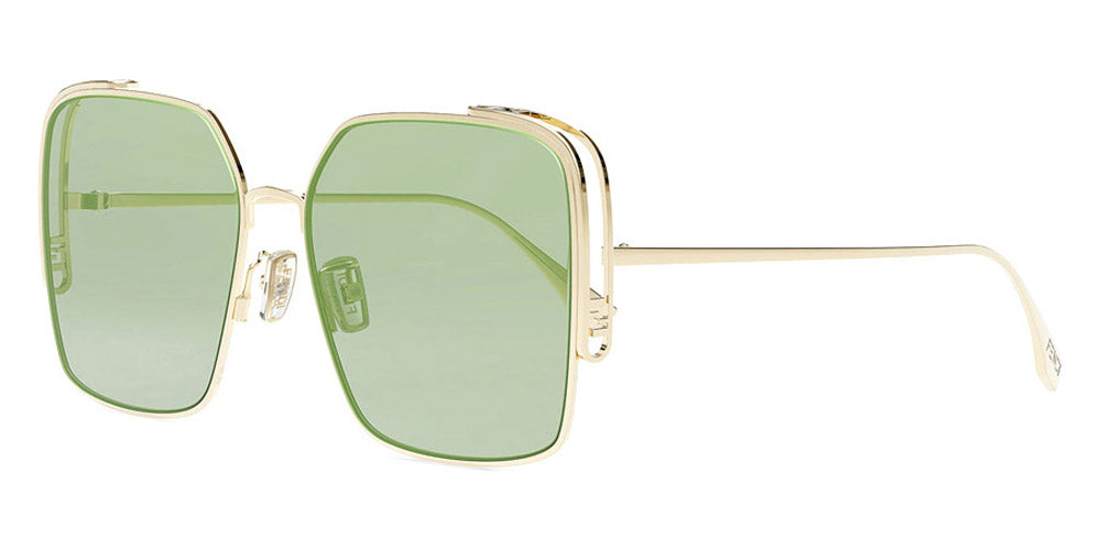 Fendi FE40038U Gafas de sol de metal verde dorado 