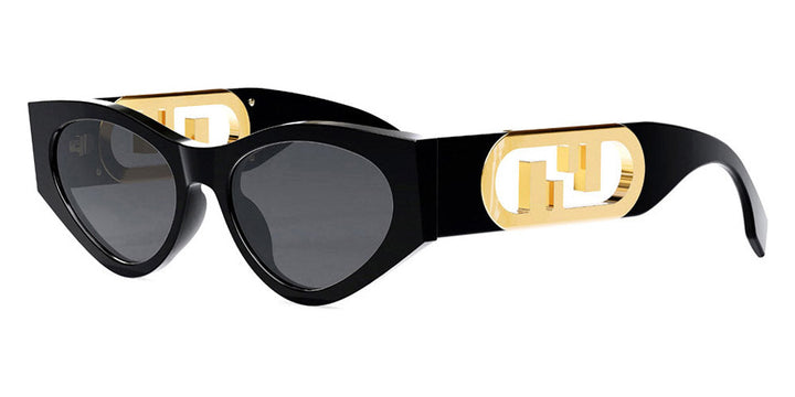 Fendi FE40049I Black Cat Eye F Lock Sunglasses