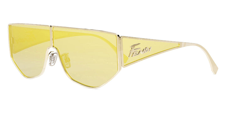 Fendi FE40051U Disco Sunglasses in Yellow Gold