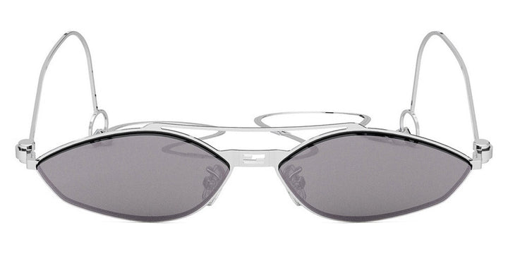 Fendi Baguette FE40114U-Y Mirror Sunglasses in Silver Chain