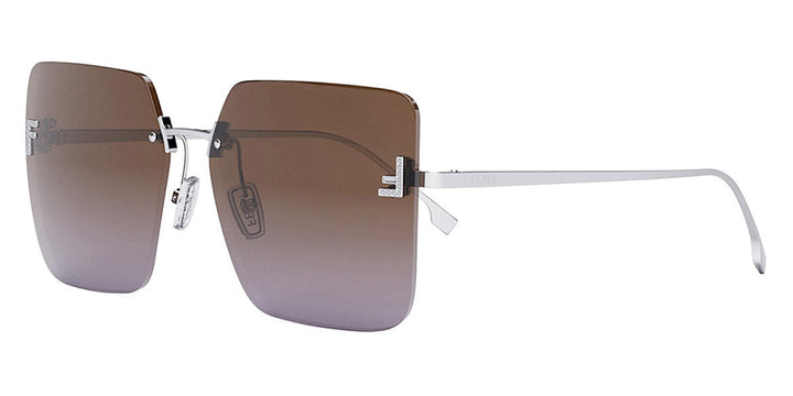 Fendi FE4082US First Rimless Gradient Brown Sunglasses