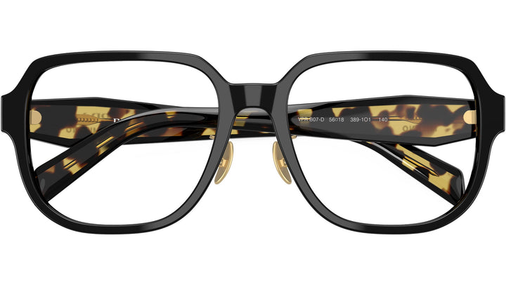 Prada PR B07VD Eyeglasses Frames in Black Havana