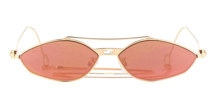 Fendi Baguette FE40114U-Y Mirror Sunglasses in Red Chain