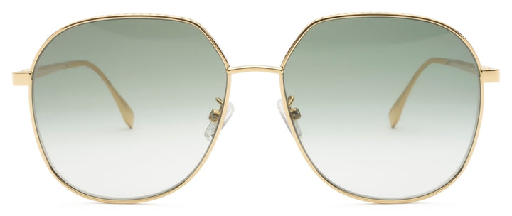 Fendi FE40069U Gold Green Metal Sunglasses