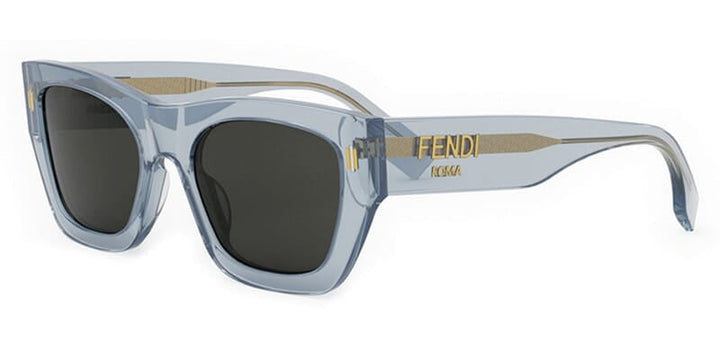 Fendi FE40040U Gafas de sol redondas negras con espejo 