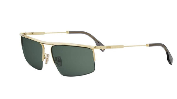 Fendi FE40141U Metal Sunglasses in Gold Green – Designer  display picture 3