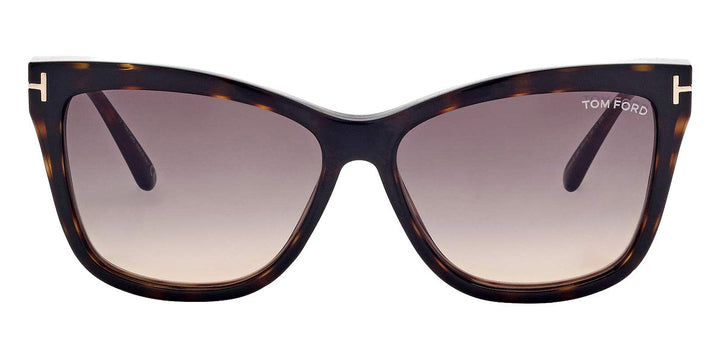 Tom Ford FT5824-B Clip On Cat Eye Sunglasses in Brown
