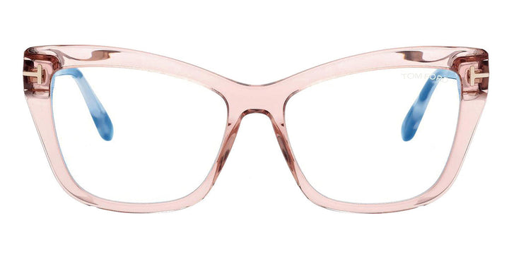 Tom Ford FT5826-B Transparent Pink Cat Eye Bluelight Frames