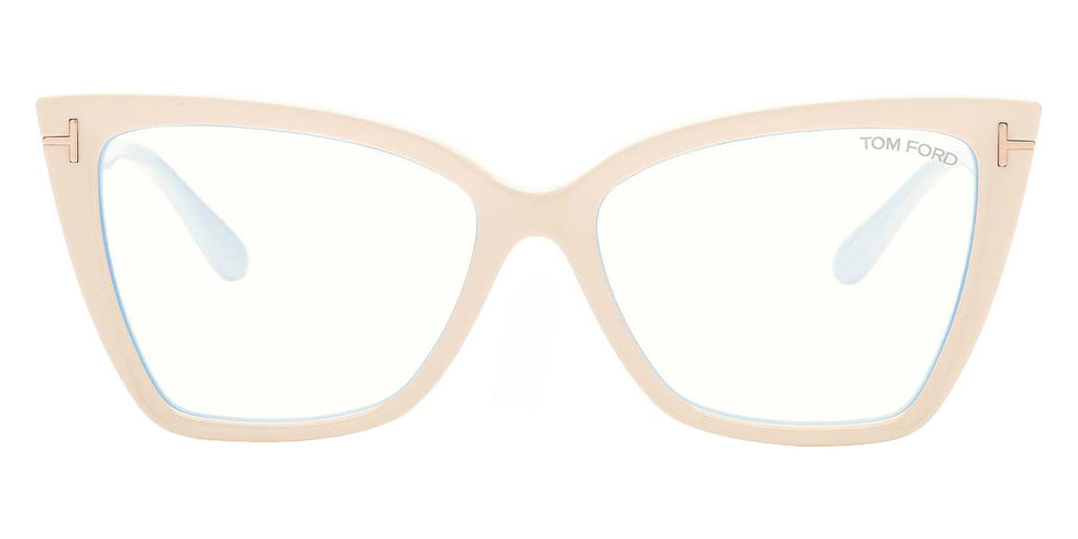 Tom Ford FT5844-B Ivory Cat Eye Bluelight Frames