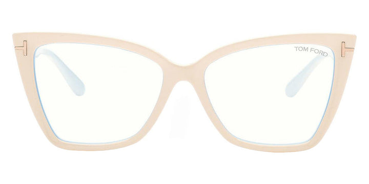 Tom Ford FT5844-B Ivory Cat Eye Bluelight Frames