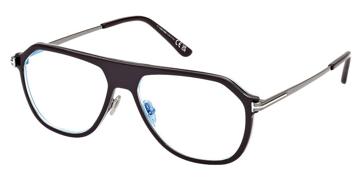 Tom Ford FT5943-B Brown Aviator Bluelight Frames