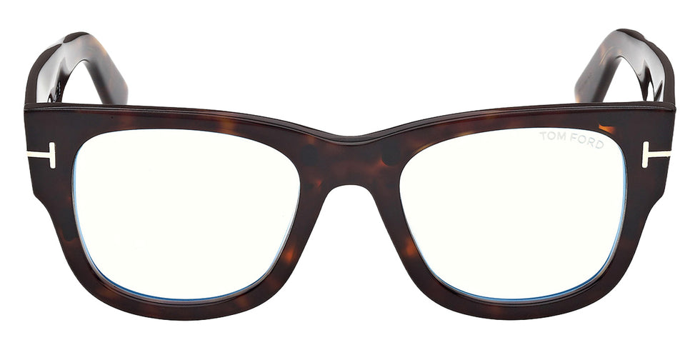 FT6099-B Clip On Rectangular Sunglasses in Havana Brown