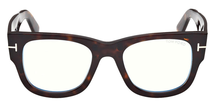 FT6099-B Clip On Rectangular Sunglasses in Havana Brown
