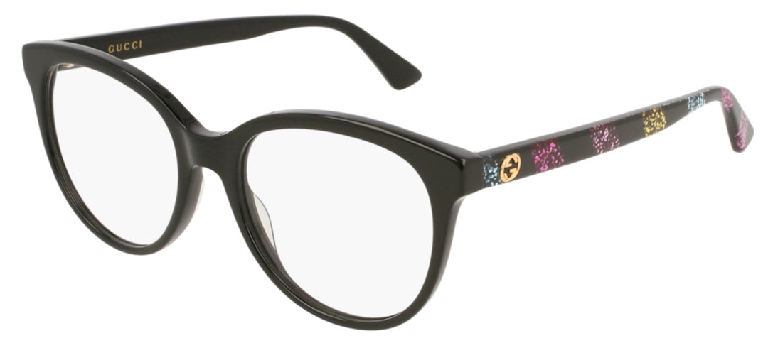 Gucci GG0329O Cat Eye Eyeglasses Frames in Black Glitter