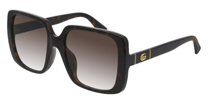 Gafas de sol marrones rectangulares extragrandes con logo Marmont de Gucci GG0632SA 