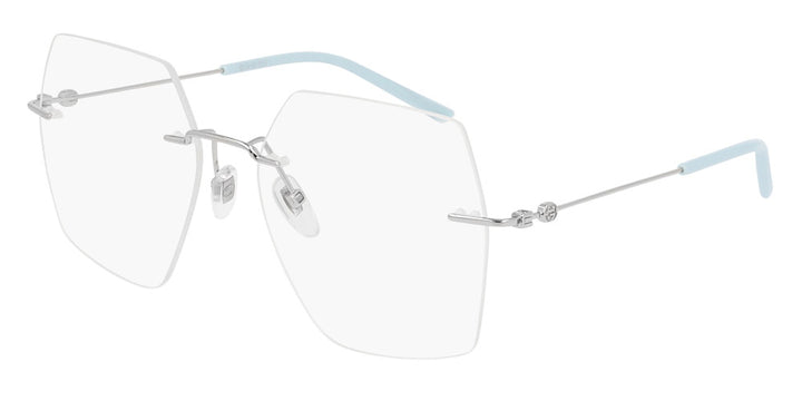 Monturas de anteojos sin montura hexagonales de gran tamaño Gucci GG0683O