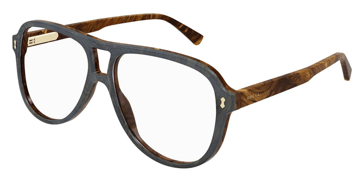 GG1044O Aviator Eyeglasses Frames in Blue Brown