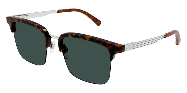 Gucci GG1221S Gafas de sol sin montura con monograma marrón