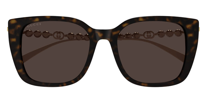 Gucci GG1257S Gafas de sol redondeadas con lentes marrones y rojos