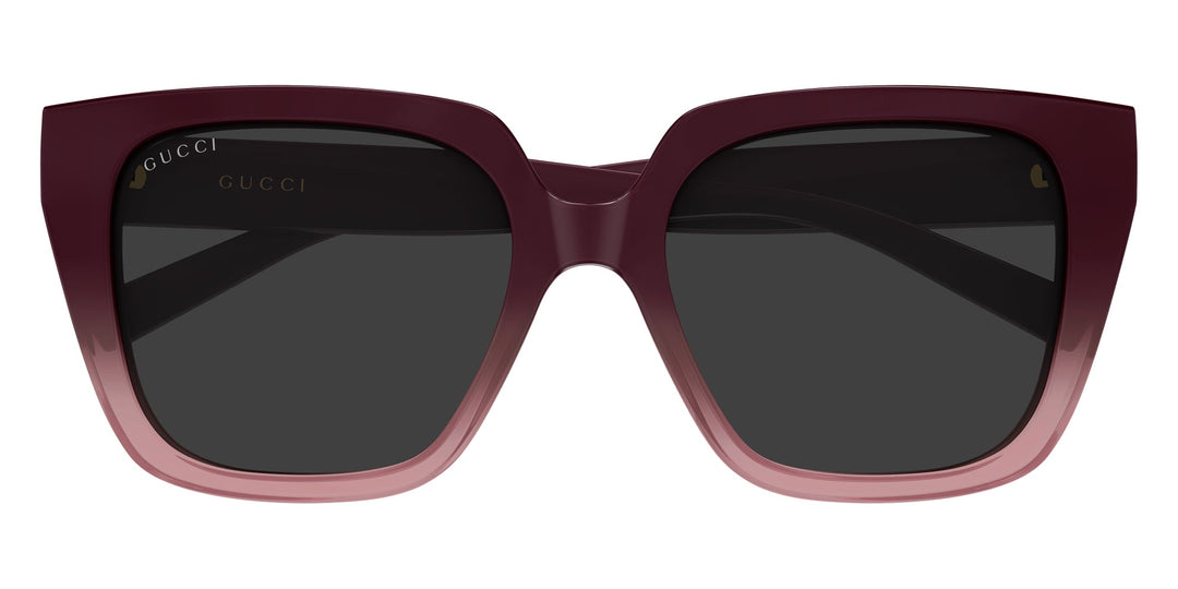 Gucci GG2102S Gradient Burgundy Pink Square Sunglasses