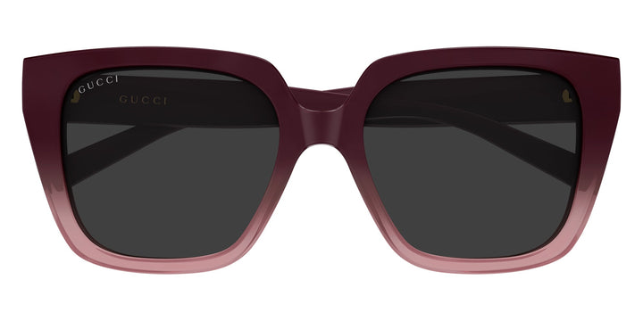 Gucci GG2102S Gradient Burgundy Pink Square Sunglasses