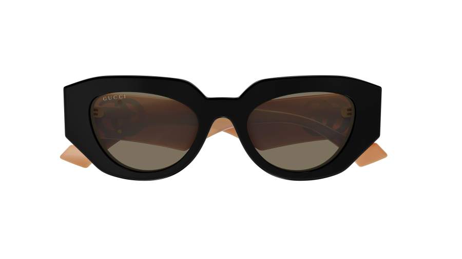 Gucci GG1421S Black Pink Logo Sunglasses