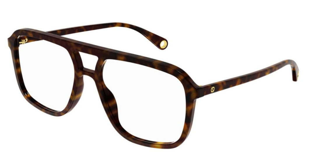 Gucci GG1078O Brown Havana Pilot Frames