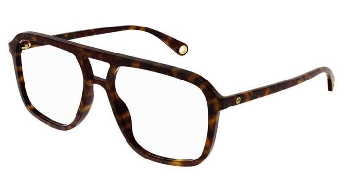 Gucci GG1078O Brown Havana Pilot Frames