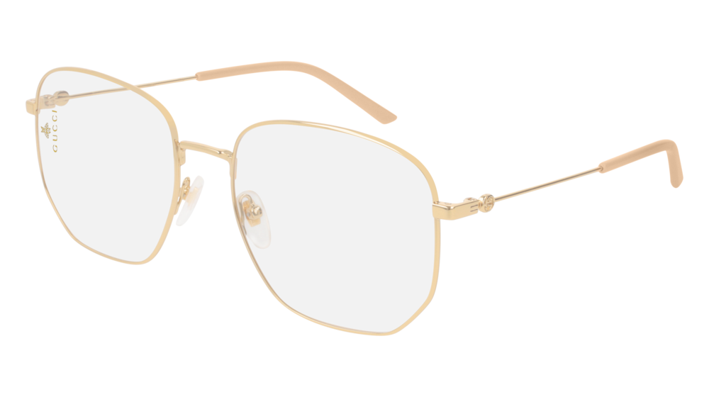Gucci GG0396S Gold Round Logo Sunglasses in Bluelight
