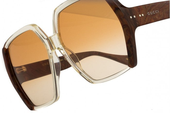 Gucci GG1065S Oversized Sunglasses in Brown