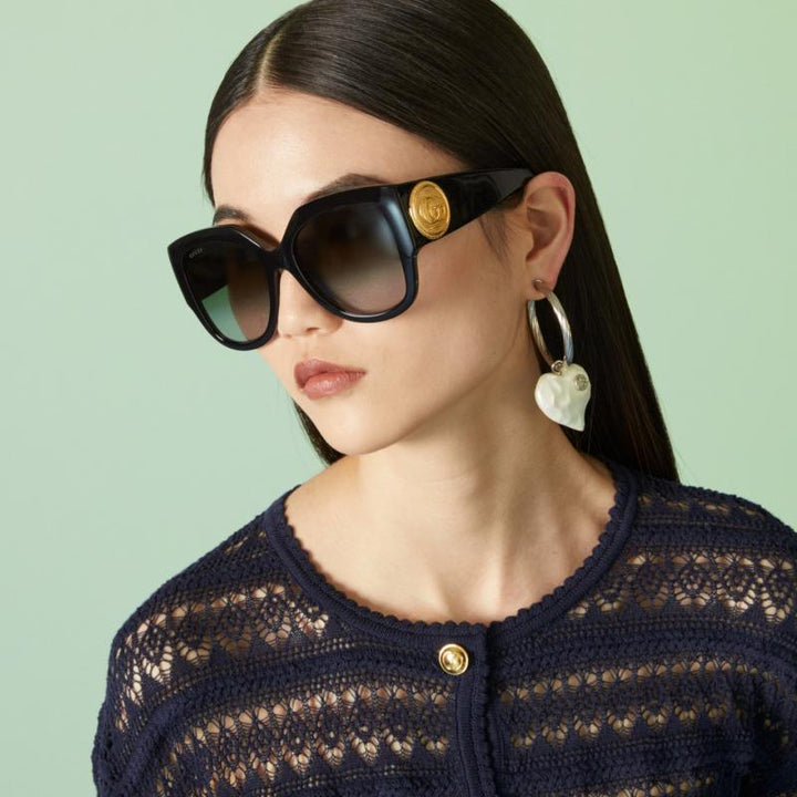 Gucci GG1407S Black Oversized Sunglasses