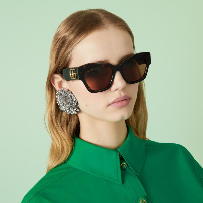 Gucci Lentes De Sol Ojo De Gato Gafas De Sol Gucci Matelasse