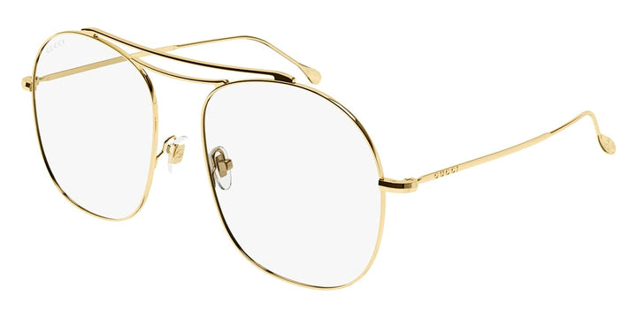 Gucci GG1479S Gold Bluelight Metal Aviator Sunglasses