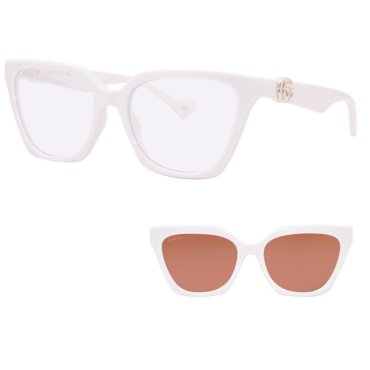Gucci GG1542S Clip On Sunglasses in White