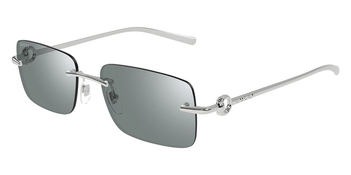 小物 GUCCI sunglasses rimless stone silver Gucci Rimless Square-Frame Sunglasses In Silver - 50% Off