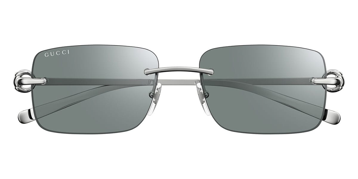 Gucci GG1703S Rimless Sunglasses in Silver Mirror – Designer Daydream