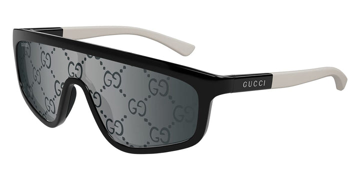 Gucci GG1736S Mirror Lens Shield Sunglasses in Black