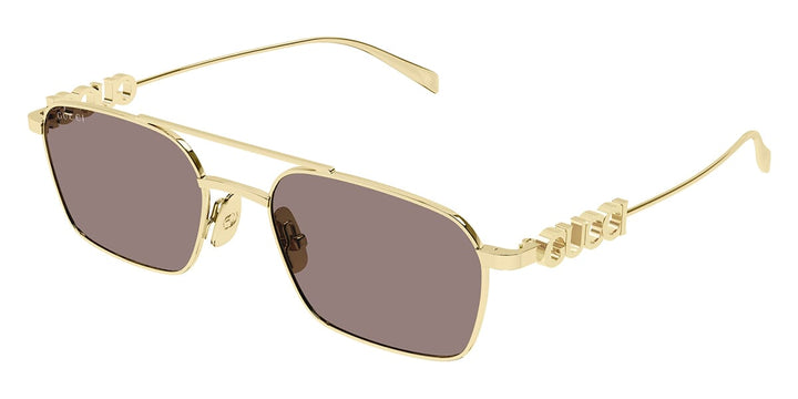 Gucci GG1804S Gold Violet Aviator Sunglasses