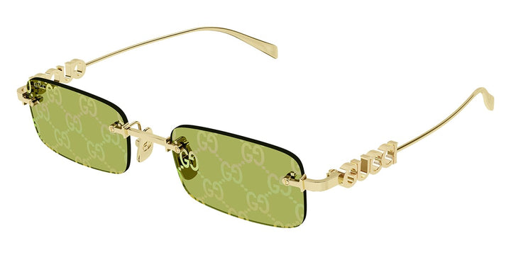 Gucci GG1808S Rimless Sunglasses in Green Monogram Logo