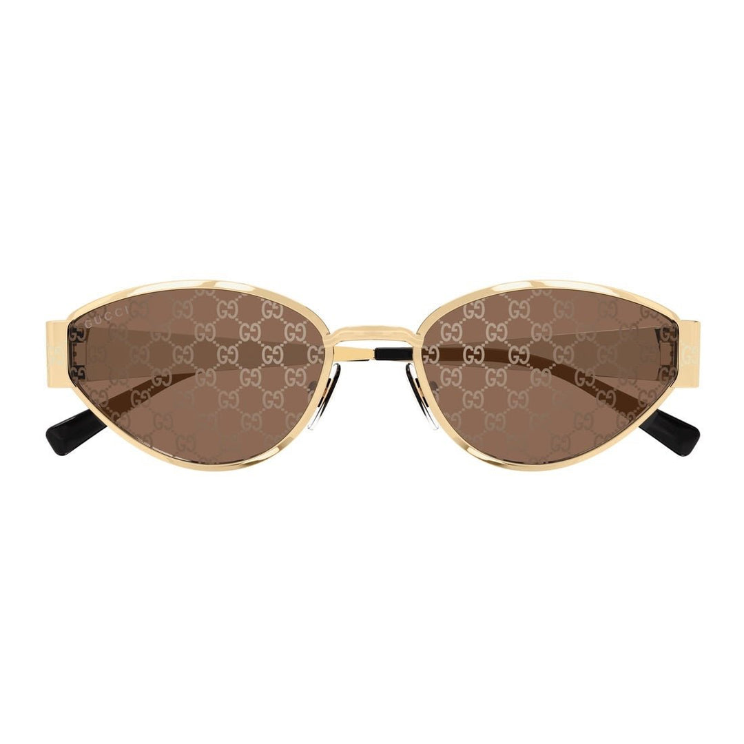 Gucci GG1853S Gold Monogram Logo Cat Eye Sunglasses