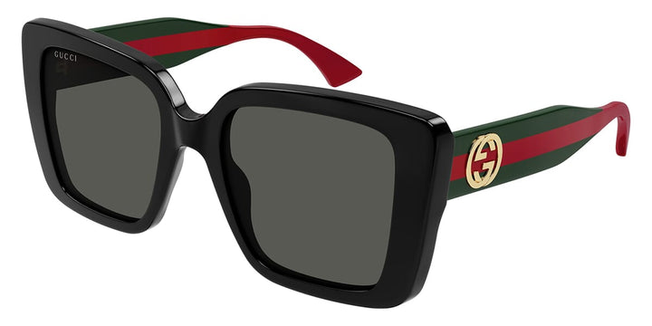Gucci GG1861S Oversized Sunglasses in Black Green/Red