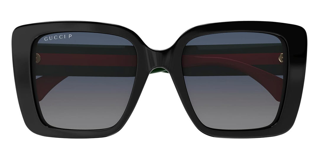 Gucci GG1861S Oversized Sunglasses in Black Green/Red