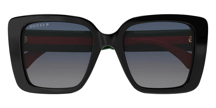 Gucci GG1861S Oversized Sunglasses in Black Green/Red