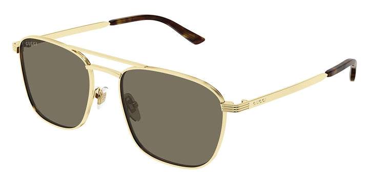 Gucci GG1881S Metal Pilot Sunglasses in Gold Brown