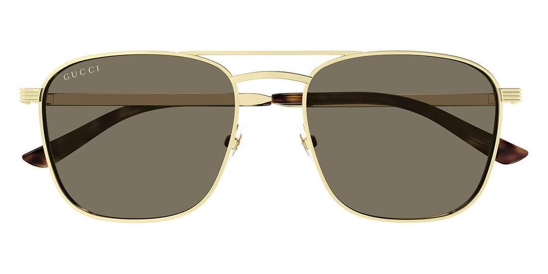 Gucci GG1881S Metal Pilot Sunglasses in Gold Brown
