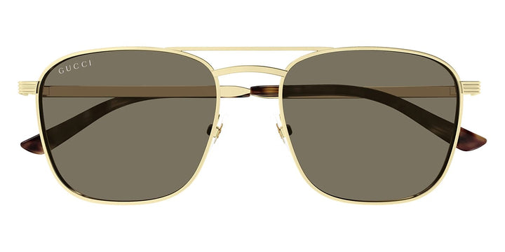 Gucci GG1881S Metal Pilot Sunglasses in Gold Brown